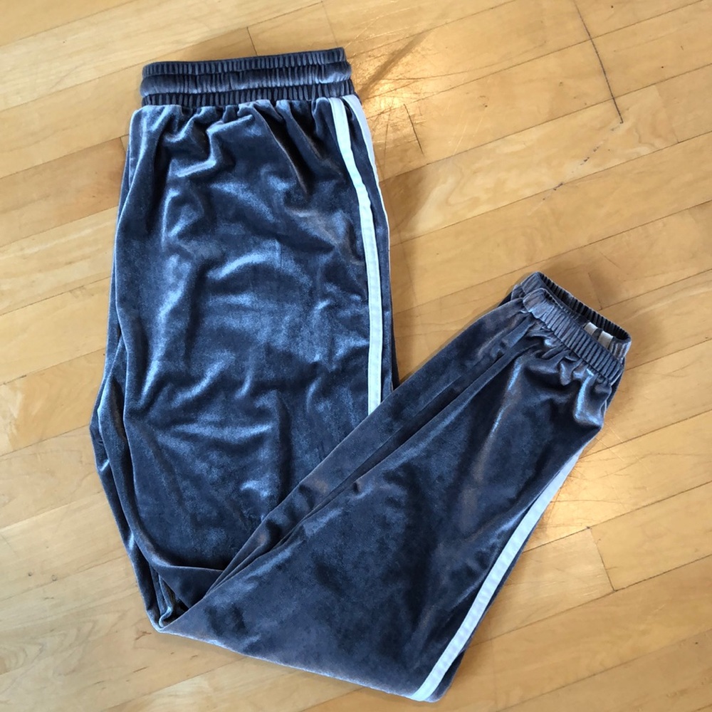 ZAFUL side striped velvet drawstring jogger pants